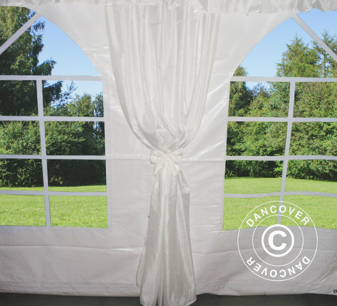 Lining og ben gardin pakke, Hvit, til 6x8m partytelt