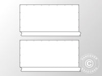 Sidevegger uten vinduer til partytelt PLUS 6m, 2 stk, Hvit