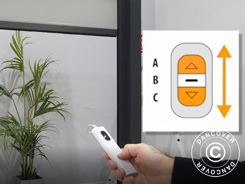 Elektrisk sideveggskjerm til bioklimatisk pergola-paviljong Génova, 4m, Grå