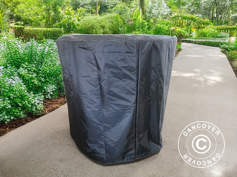 Trekk til b&aring;lfat med vedoppbevaring, &Oslash;60x73cm, Svart