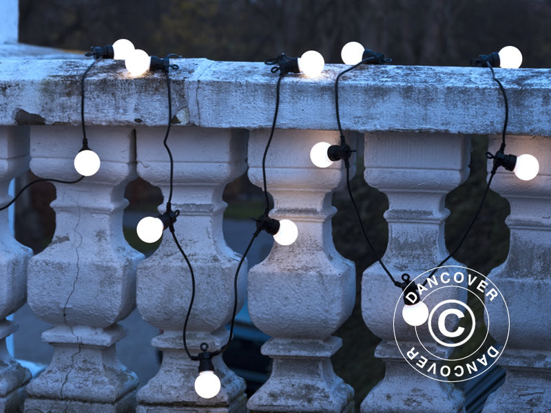 LED Fairy lights Start Set, Lucas, 3 m, Black/Frosted/Warm White