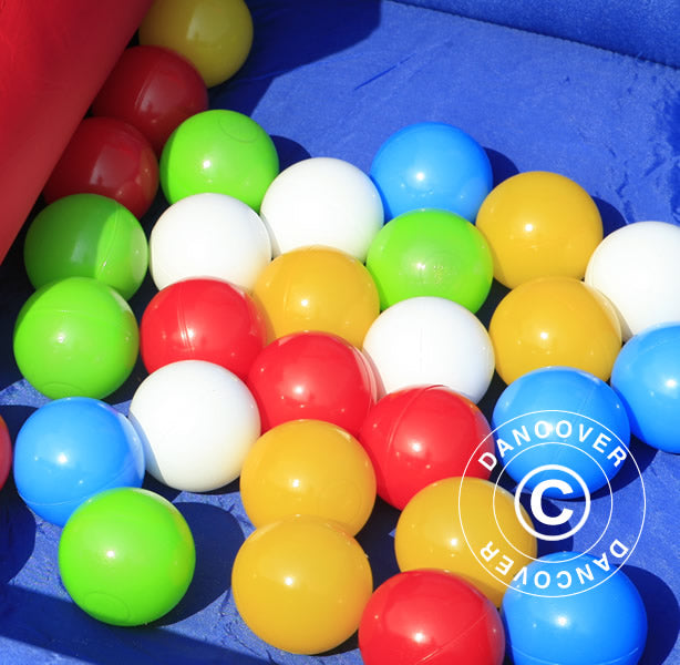 Plastballer, 50 stk, ass. farger