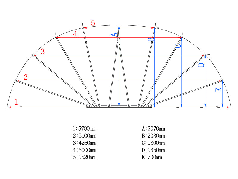 Foldegarasje (Bil), 2,6x5,8x2,1m, Grå