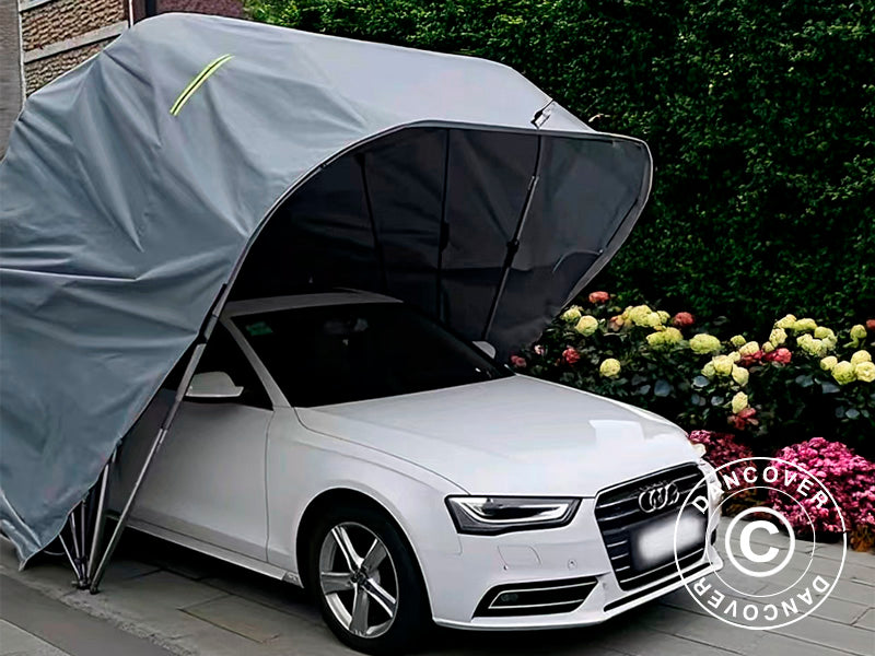 Foldegarasje (Bil), 2,8x6,4x2,65m, Grå