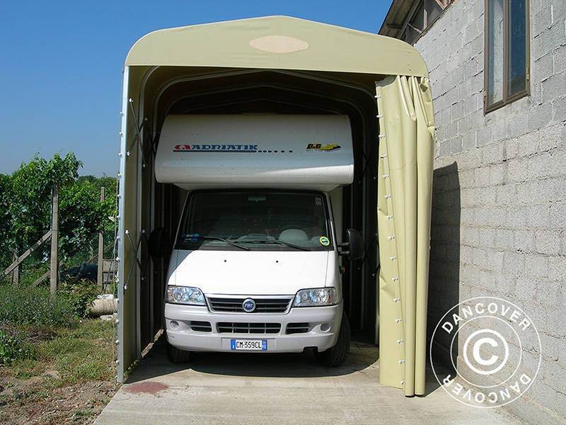 Foldegarasje (Caravan), 3,5x7,21x3,9m, Beige