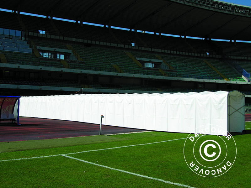 Stadiontunnel, kan sammenfoldes, 2x10,3x2,2m, Hvit