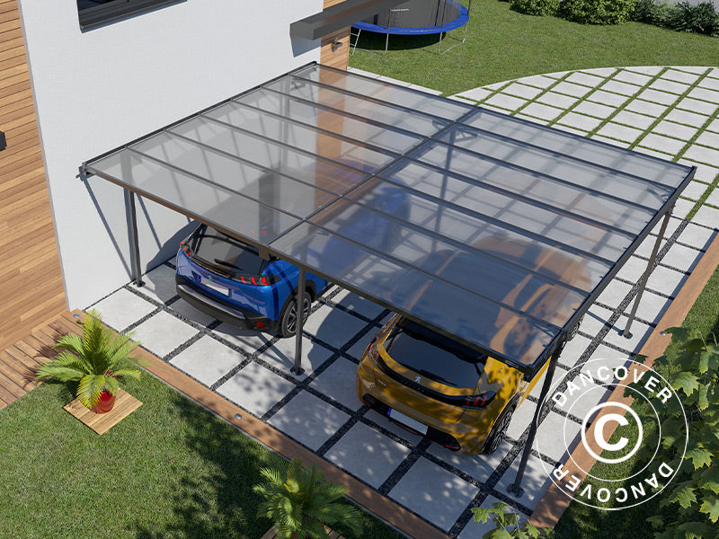 Dobbel carport, Mistral Double, 6,06x5,09x2,27m, Antrasitt
