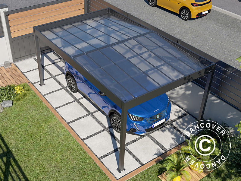 Carport Libeccio, 3,26x5,09x2,34m, Antrasitt