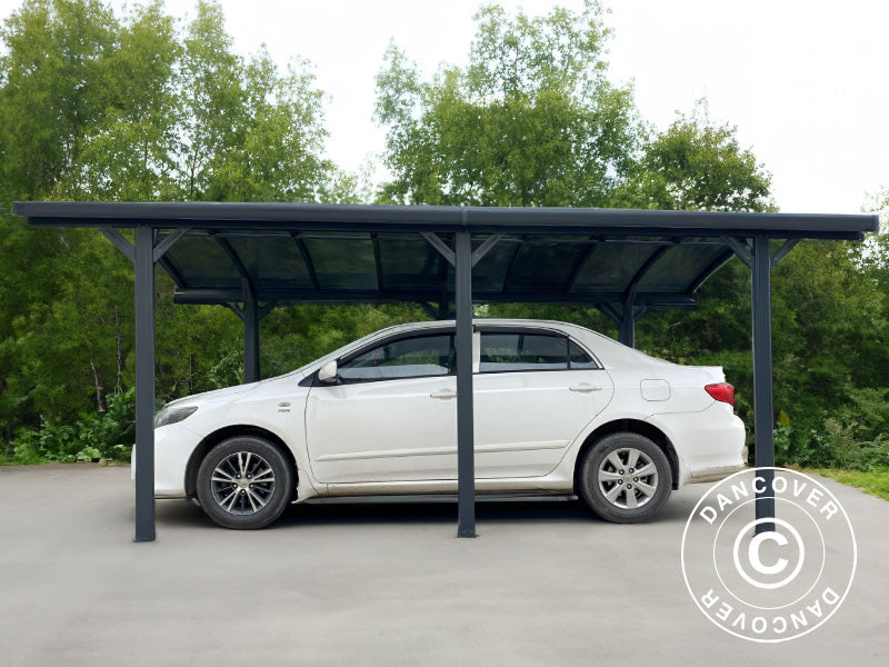 Carport Boston, 3,03x5,05x2,22m, Grå