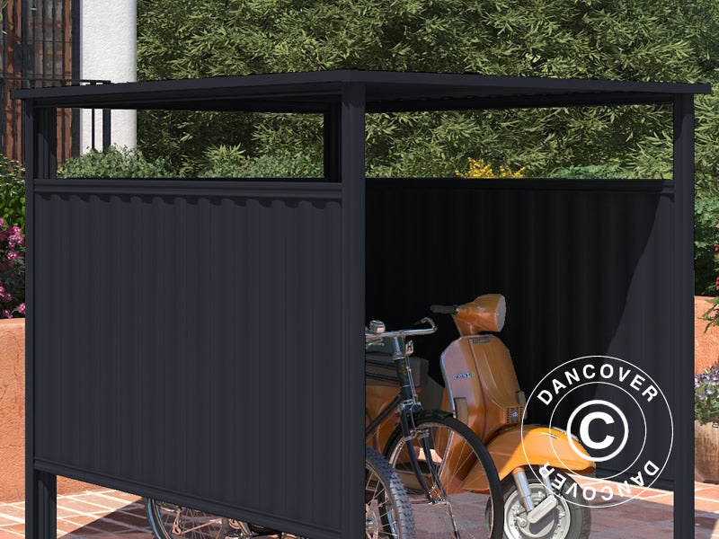 Sykkelskur 1,8x2,03x1,93m, 3,65m², antrasitt