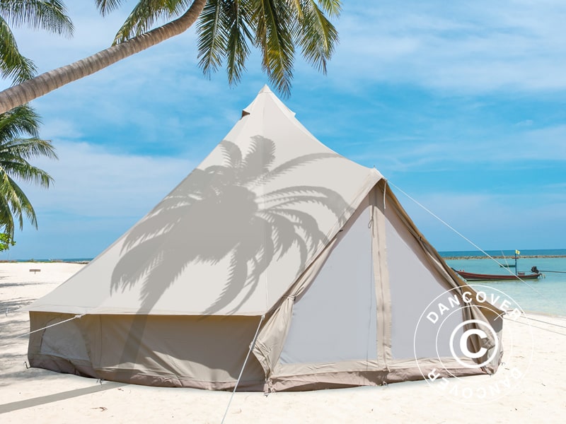 Lavvo til glamping, TentZing® 4x4m, 4 personer, Sandfarget