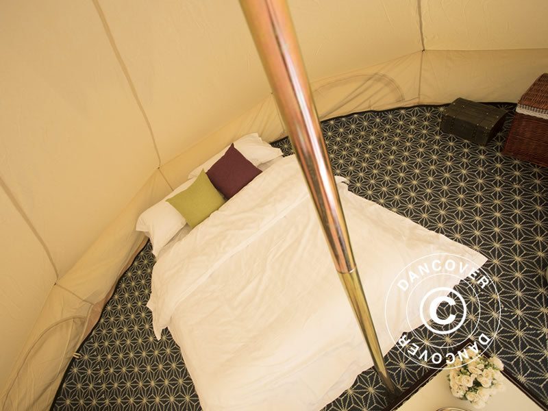 Lavvo til glamping, TentZing® 7x7m, 10 personer, Sandfarget