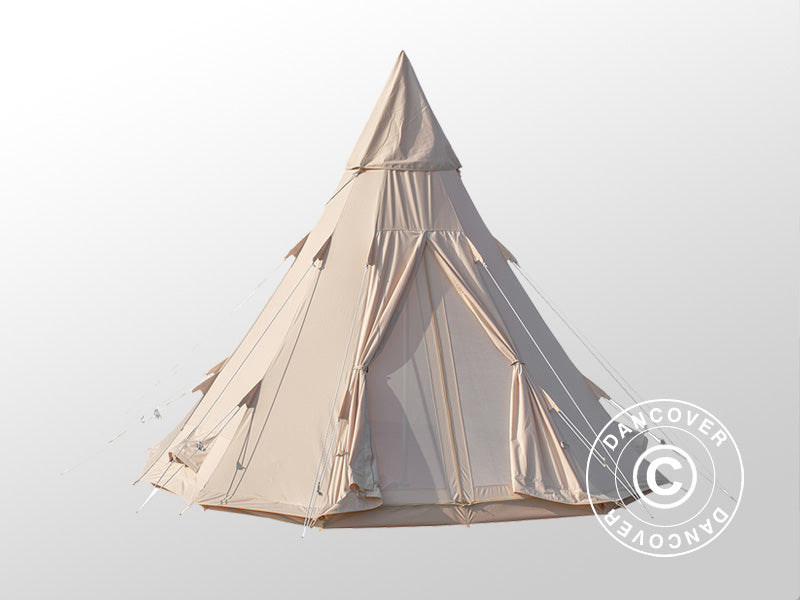 Telt for glamping, TentZing&reg; 5x5m, 5 personer, Sandfarget