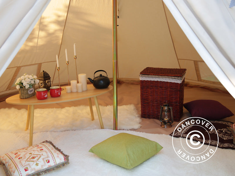 Telt for glamping, TentZing&reg; 5x5m, 5 personer, Sandfarget