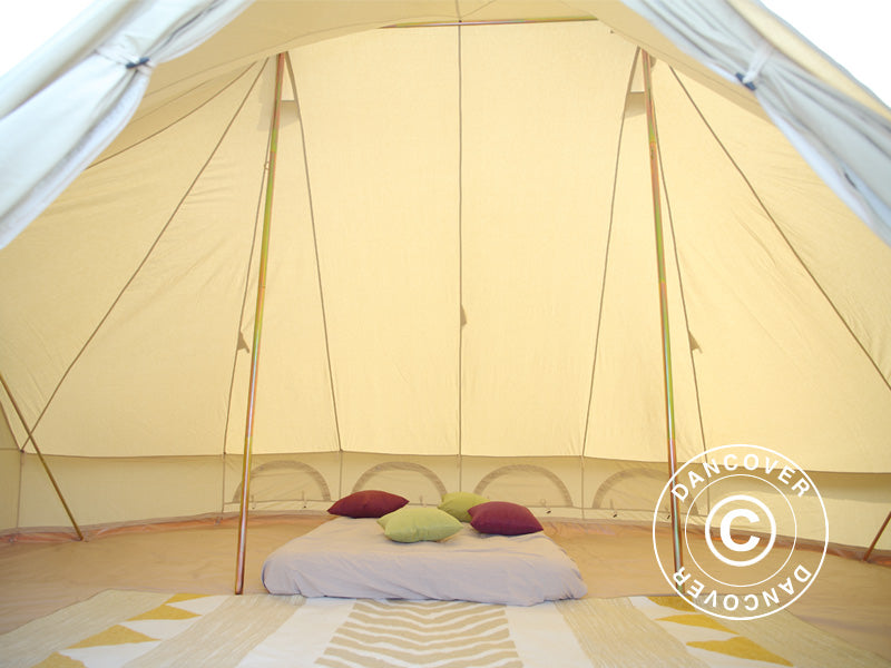 Lavvo til glamping, TentZing&reg; 4x6m, 12 personer, Sandfarget