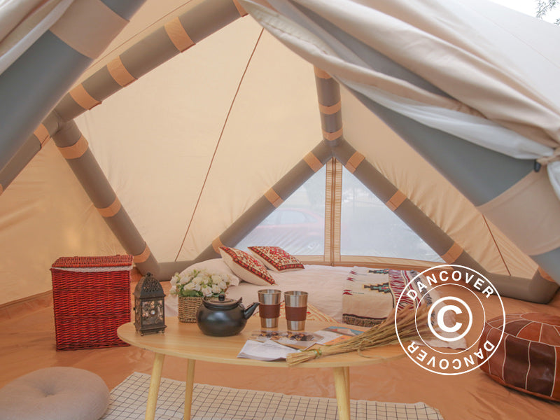 Oppblåsbart glampingtelt, TentZing®, 4x4m, 5 personer, Sand