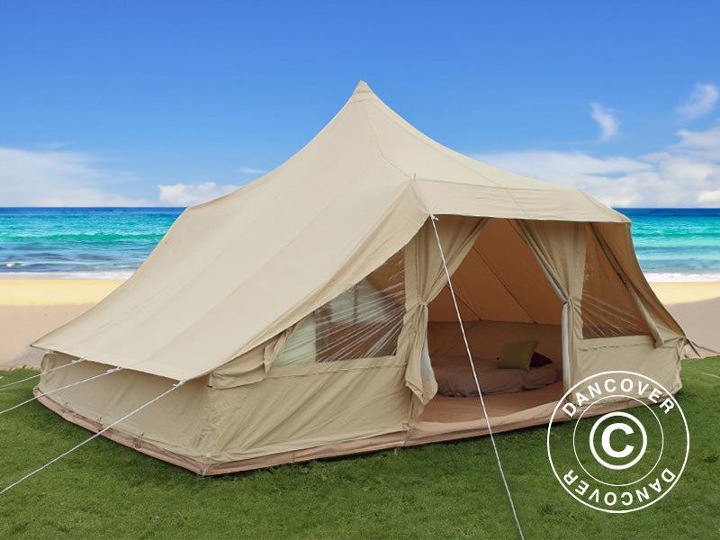 Telt for glamping, TentZing®, 4x5m, 10 personer, Sand