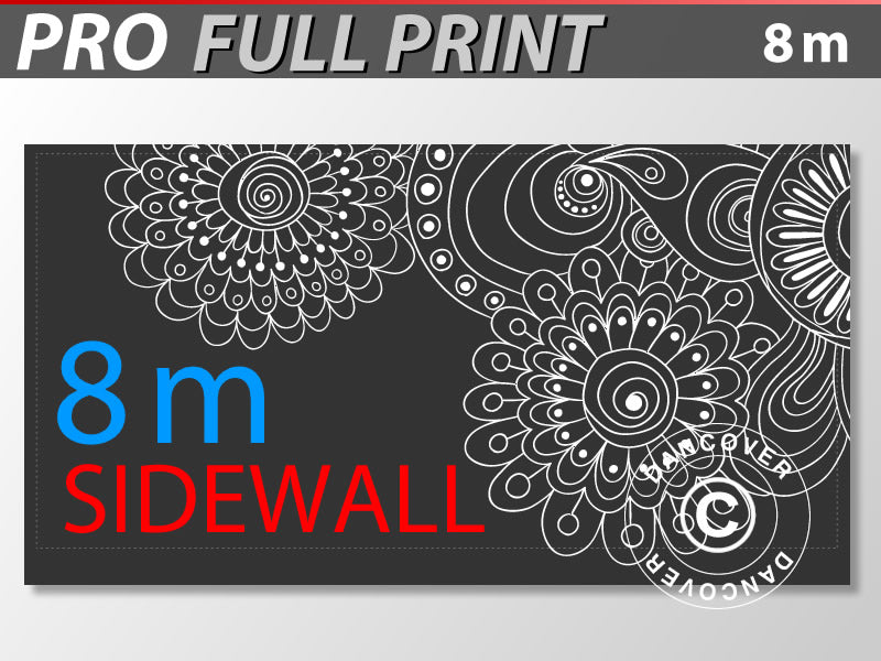 Printet sidevegg 8m for FleXtents PRO