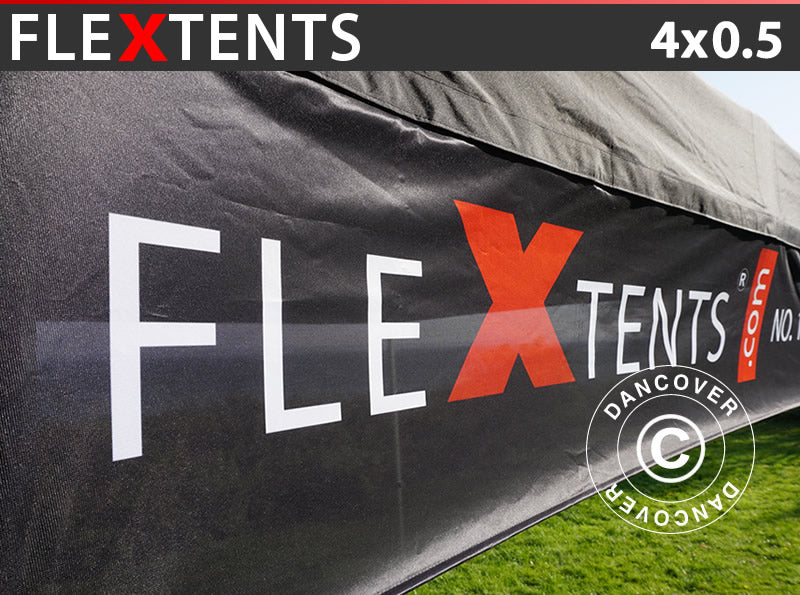 FleXtents®, Banner til quick-up telt m/trykk, 4x0,5m