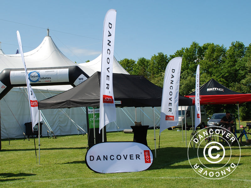 Beachflagg, fjær form, stor