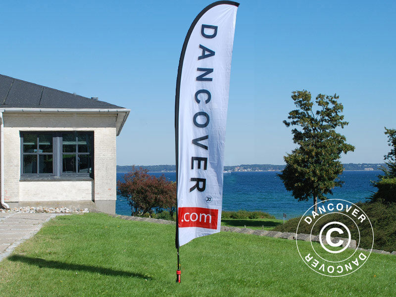 Beachflagg, fjær form, stor