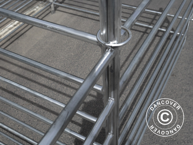 Dyreinnhegning, 1,5x1,22m, 8 stk., Sølv