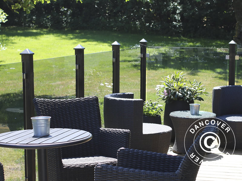 Glassgjerde, 1x1m, Sotet