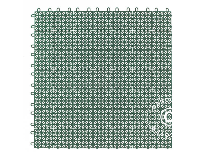 Plastik gulv, Basic, Multiplate, Grønn, 1,23 m² (4 stk.)