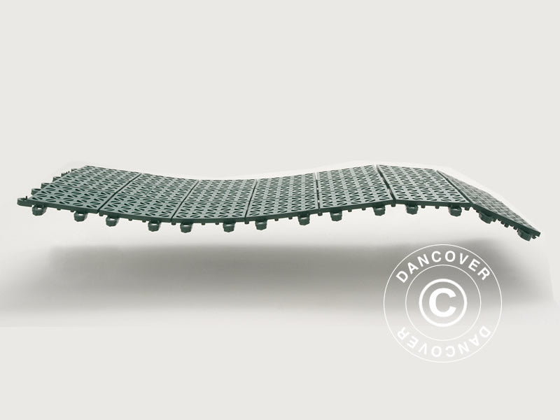 Plastik gulv, Basic, Multiplate, Grønn, 1,23 m² (4 stk.)