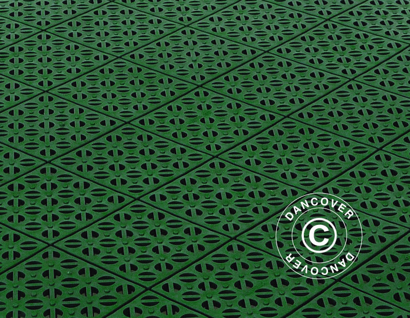 Plastik gulv, Basic, Multiplate, Grønn, 1,23 m² (4 stk.)