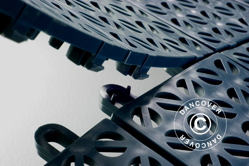 Plastik gulv, Basic, Multiplate, Blå, 1,23 m² (4 stk.)