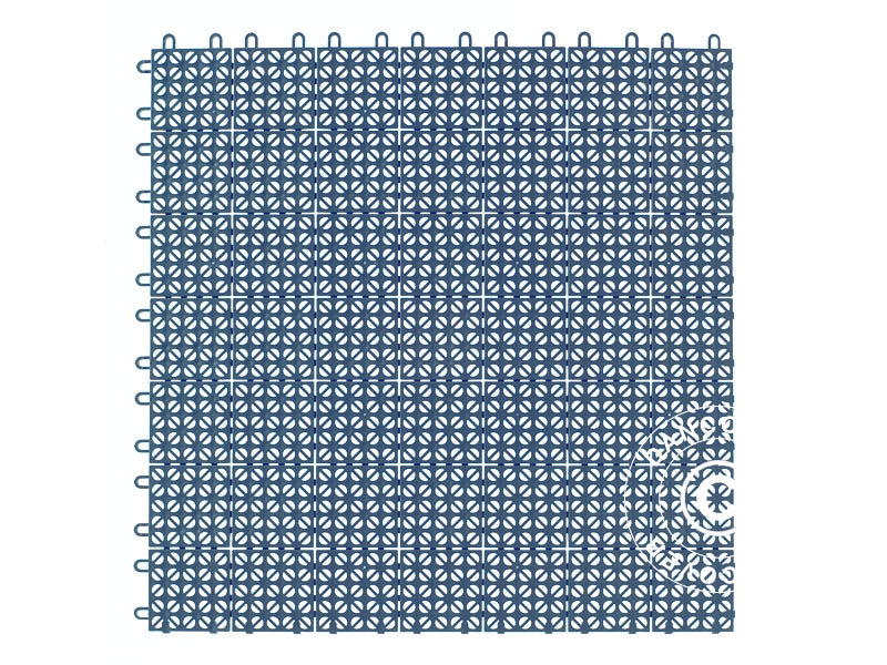 Plastik gulv, Basic, Multiplate, Blå, 1,23 m² (4 stk.)