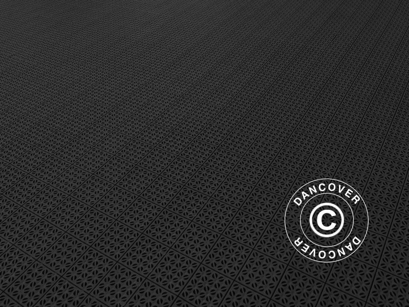 Plastik gulv, Basic, Multiplate, Svart, 9,84 m²