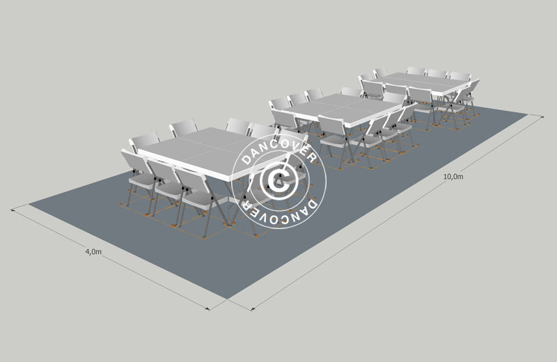 Plastgulv PRO 40 m², Antrasitt