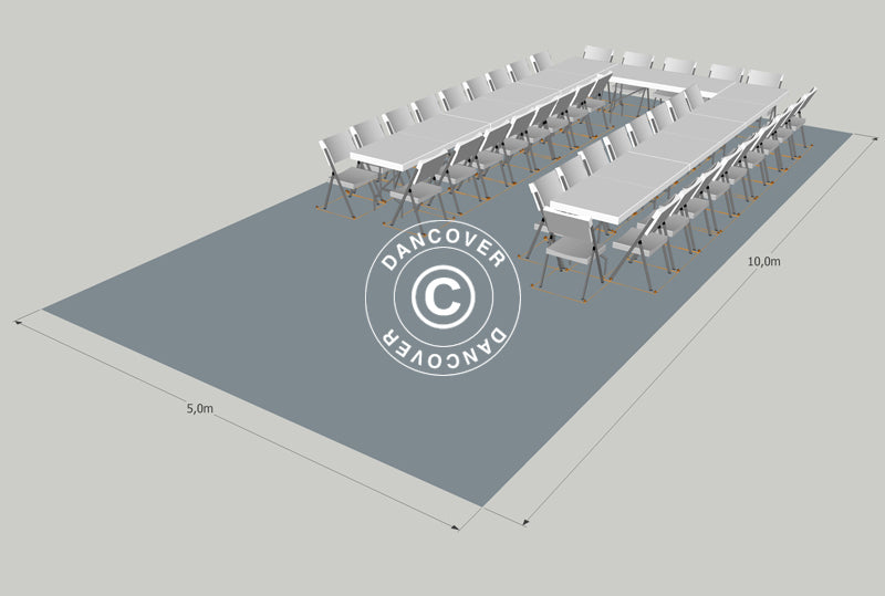 Plastgulv PRO 50 m²,  Antrasitt