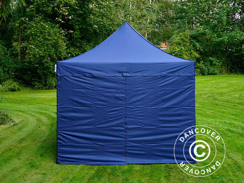 Quick-up telt FleXtents PRO 3x3m Mørk blå, inkl. 4 sider