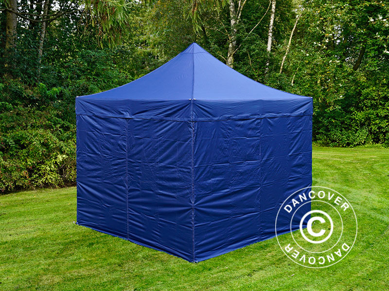 Quick-up telt FleXtents Xtreme 50 3x3m Mørk blå, inkl. 4 sider