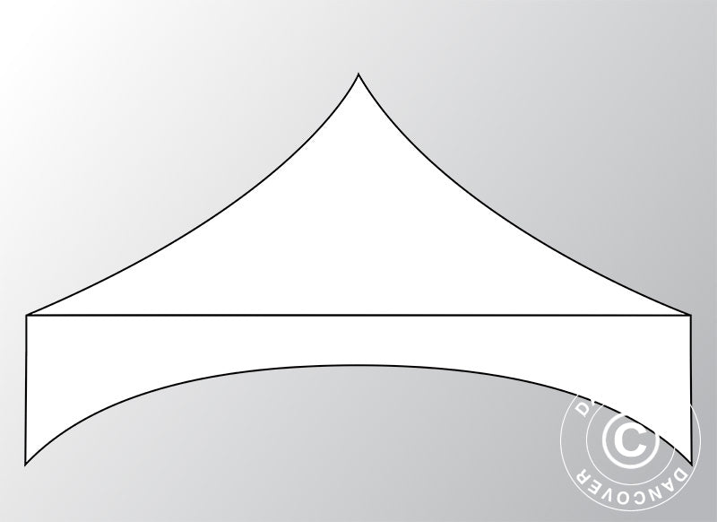 Takduk "Arched" for Quick-up telt FleXtents 3x6m, Hvit