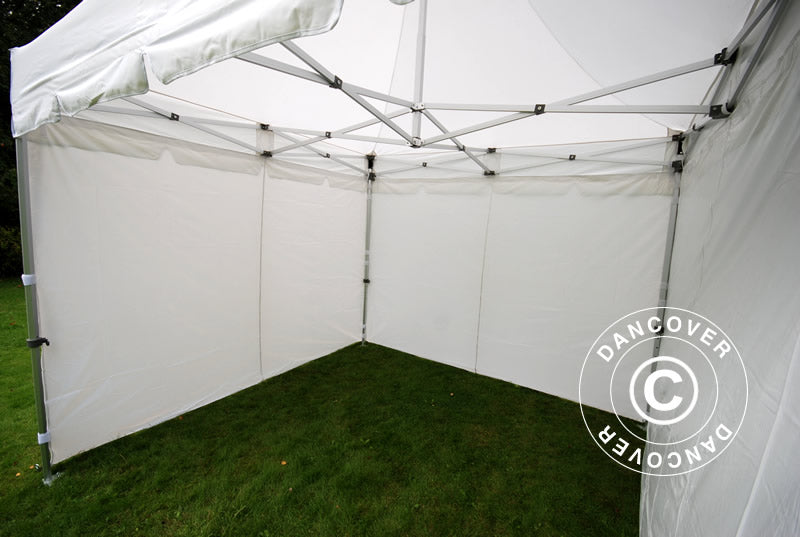 Quick-up telt FleXtents PRO Peak Pagoda 3x3m Hvit, inkl. 4 sider