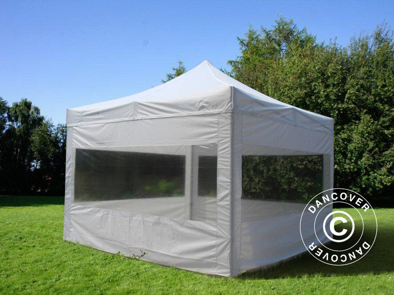 Quick-up telt FleXtents Xtreme 50 3x3m Hvit, inkl. 4 sider