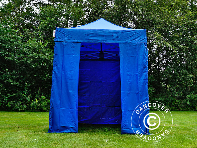 Quick-up telt FleXtents PRO 2x2m Blå, inkl. 4 sider