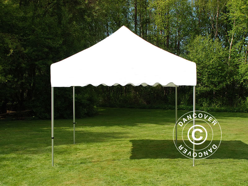 Quick-up telt FleXtents Xtreme 50 "Wave" 3x3m Hvit, inkl. 4 dekorative gardiner