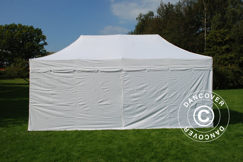 Quick-up telt FleXtents PRO "Peaked" 3x6m Hvit, inkl. 6 sider