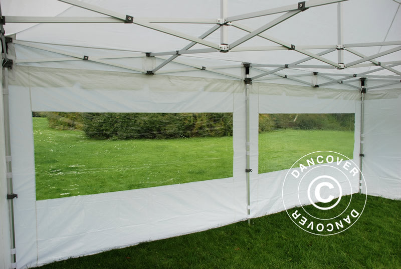 Quick-up telt FleXtents PRO "Peaked" 3x6m Hvit, inkl. 6 sider