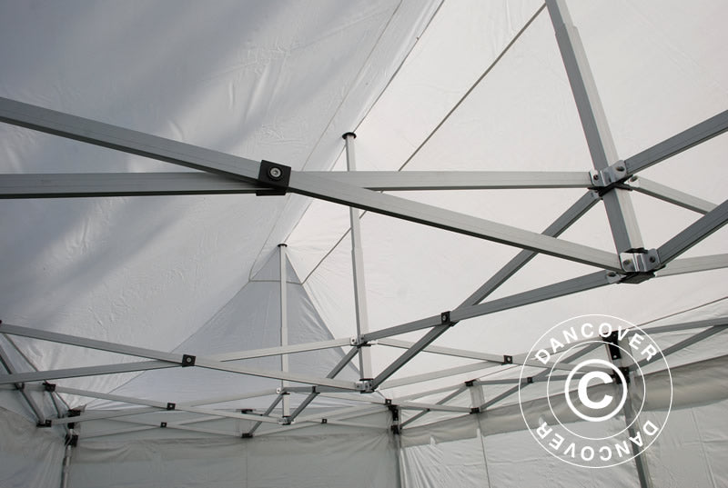 Quick-up telt FleXtents PRO "Peaked" 3x6m Hvit, inkl. 6 sider
