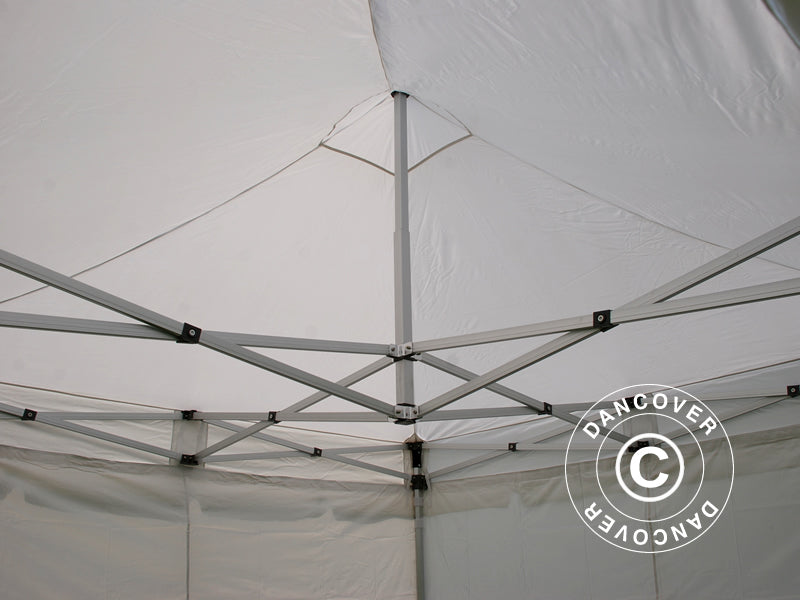 Quick-up telt FleXtents PRO "Peaked" 3x3m Hvit, inkl. 4 sider