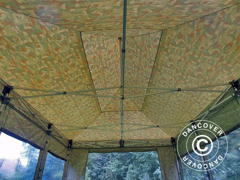 Quick-up telt FleXtents PRO 4x6m Kamuflasje, inkl. 8 sider