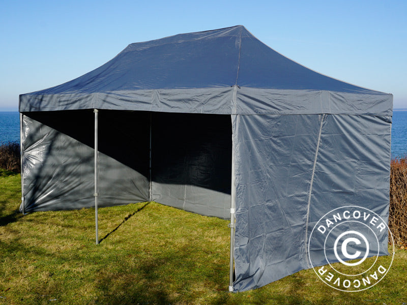 Quick-up telt FleXtents PRO 3x6m Grå, inkl. 6 sider