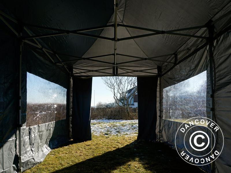 Quick-up telt FleXtents PRO 3x6m Grå, inkl. 6 sider