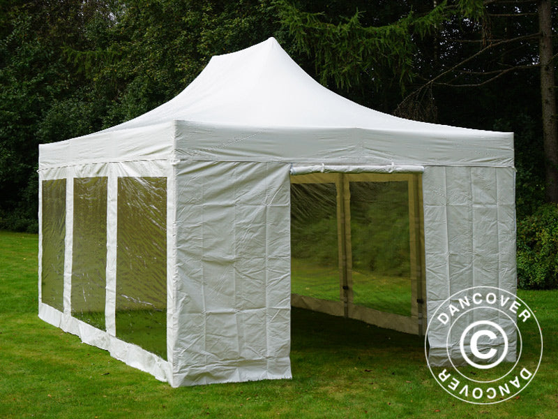 Quick-up telt FleXtents Xtreme 50 Heavy Duty 4x6m Hvit, inkl. 8 sider